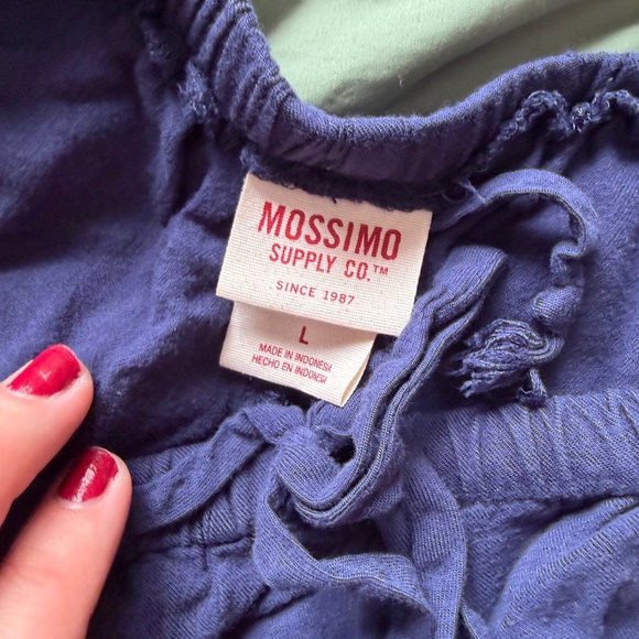 Mossimo Supply Co, Navy Blue Drawstring Shorts, Size L - Picture 3 of 3